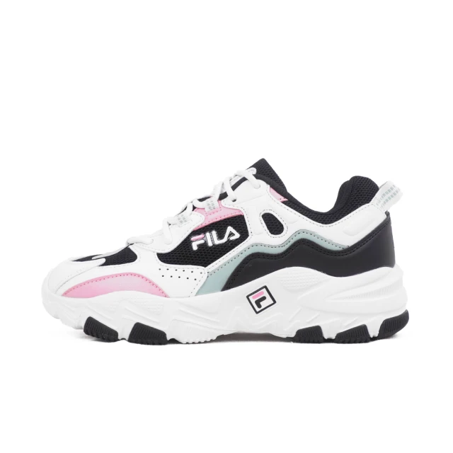 FILA BOX TYPE 女 運動休閒鞋 透氣 厚底 穿搭神器 老爹鞋 白黑(5-J341Y-051)