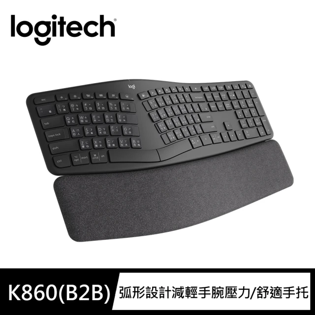 Logitech 羅技 rgo K860無線鍵盤B2B-黑