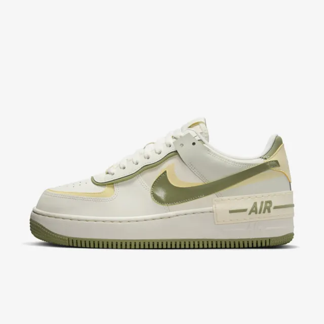 【NIKE 耐吉】W AF1 Shadow 女 休閒鞋 運動 經典 低筒 雙勾 穿搭 抹茶布丁 米黃(FN6335-101)