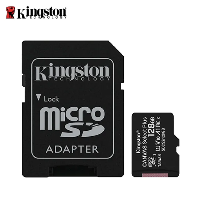 【Kingston 金士頓】【Kingston 金士頓】Canvas Select Plus microSD 128GB 記憶卡