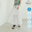 【OUWEY 歐薇】馬德拉刺繡蕾絲蛋糕裙(白色；S-M；3242322204)