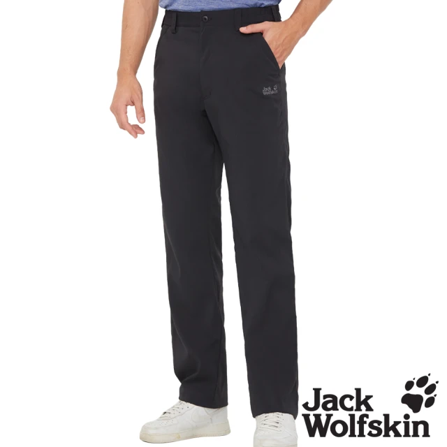 Jack wolfskin 飛狼 男 極簡率性休閒長褲 登山褲(黑)