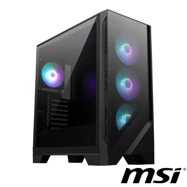 【MSI 微星】MAG FORGE 320R AIRFLOW ATX電腦機殼(顯卡限長39cm/塔扇限高16cm/玻璃側透)