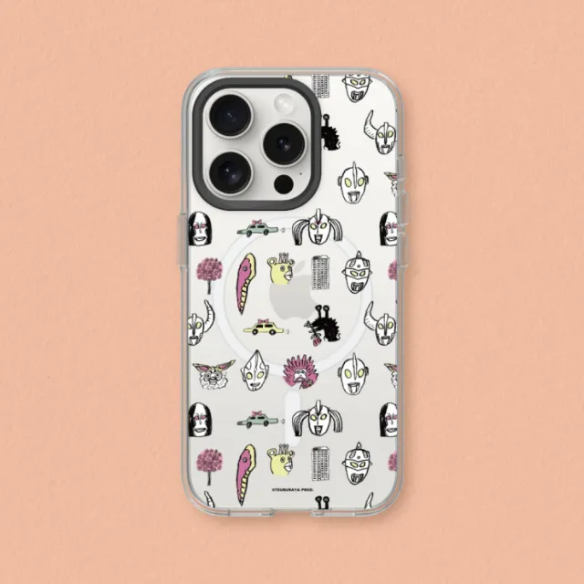 【RHINOSHIELD 犀牛盾】iPhone 13系列 Clear MagSafe兼容 磁吸透明手機殼/超人力霸王手繪圖鑑(超人力霸王)