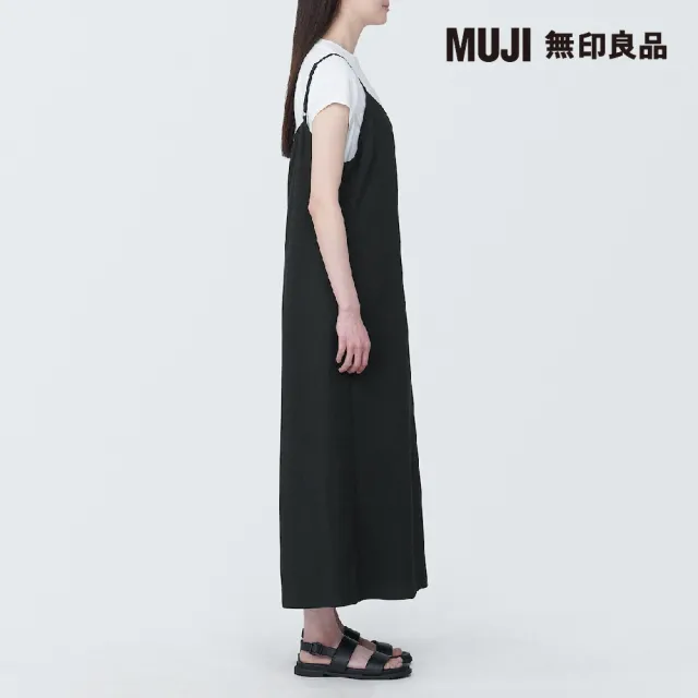 【MUJI 無印良品】女透氣彈性泡泡紗連身褲裙(共2色)