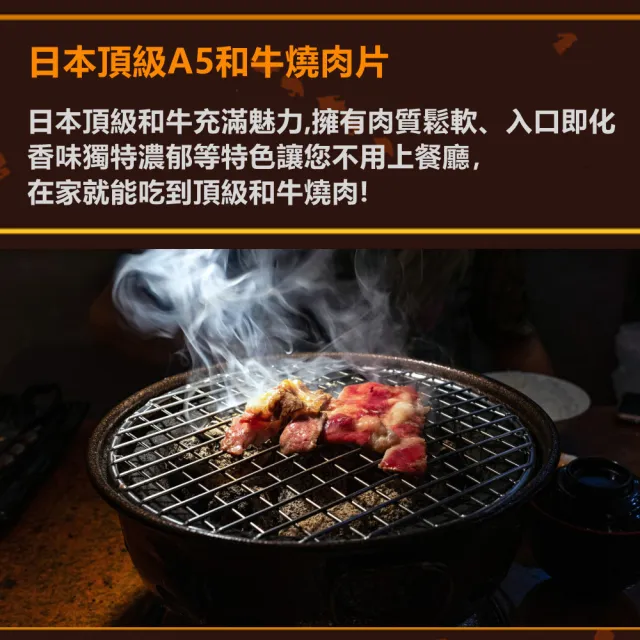 日本頂級A5和牛燒肉片100gX6盒(肉質鮮嫩/露營烤肉火鍋皆適宜)