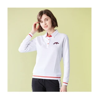 【Jack Nicklaus 金熊】GOLF女款保暖吸濕排汗彈性POLO衫/高爾夫球衫(白色)