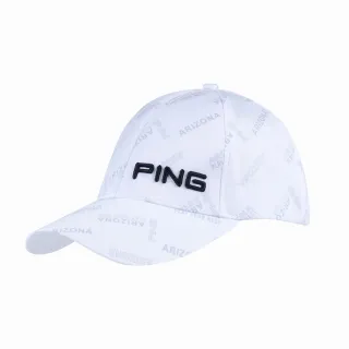 【PING】男款ARIZONA高爾夫球帽-白(GOLF/高爾夫配件/PQ24103-87)