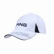 【PING】男款LOGO圖騰高爾夫球帽-附眼鏡插孔-白(GOLF/高爾夫配件/PQ24107-87)