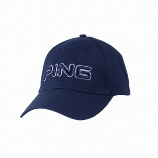 【PING】男款立體繡LOGO高爾夫球帽-深藍(GOLF/配件/PQ24110-58)