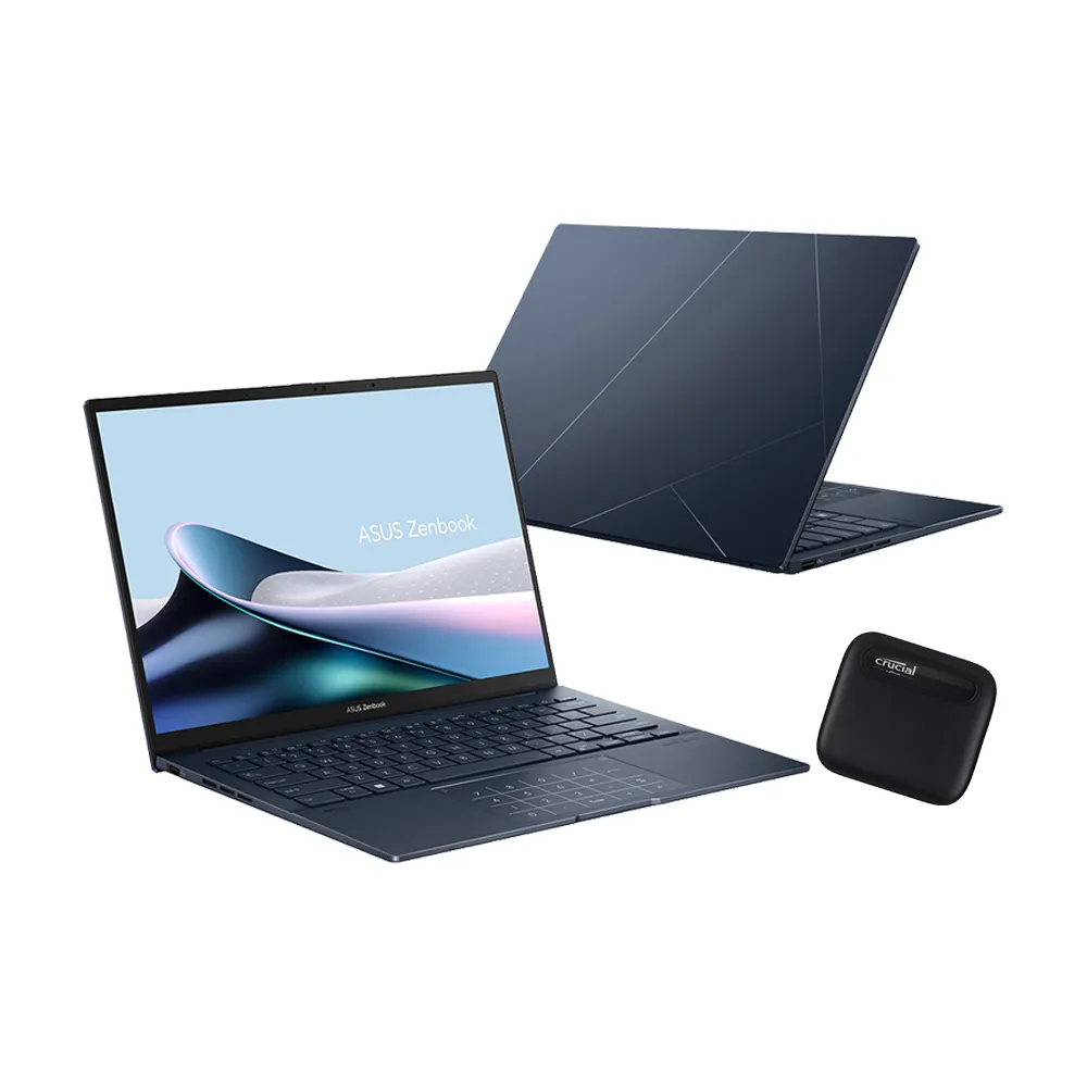 【ASUS】1TB外接SSD組★14吋Ultra5輕薄AI筆電(ZenBook UX3405MA/Ultra5-125H/16G/1TB SSD/W11/EVO/OLED)