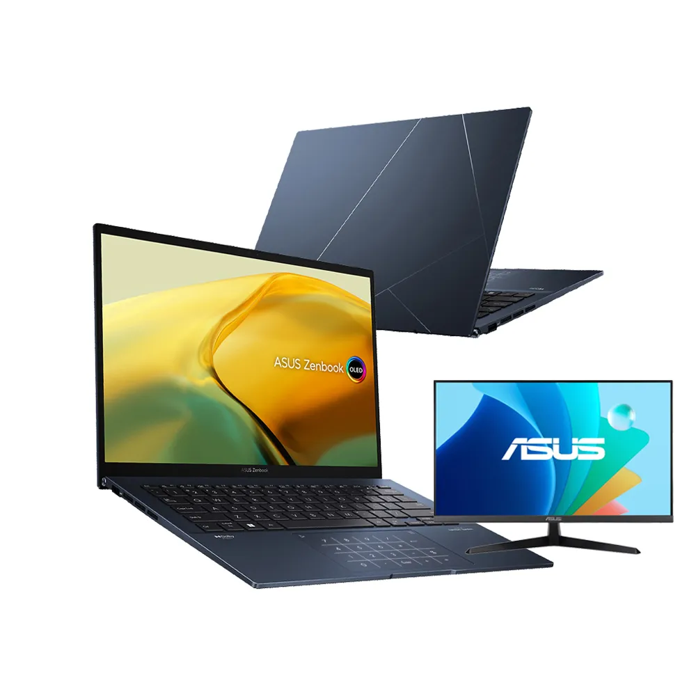 【ASUS】+27型螢幕組★14吋i7輕薄筆電(ZenBook UX3402VA/i7-1360P/16G/512G/W11/EVO/2.8K OLED)