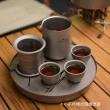 【必唯】純鈦旅行茶具套裝(茶杯 純鈦茶杯 鈦杯 茶壺茶具 露營 純鈦杯 茶具)