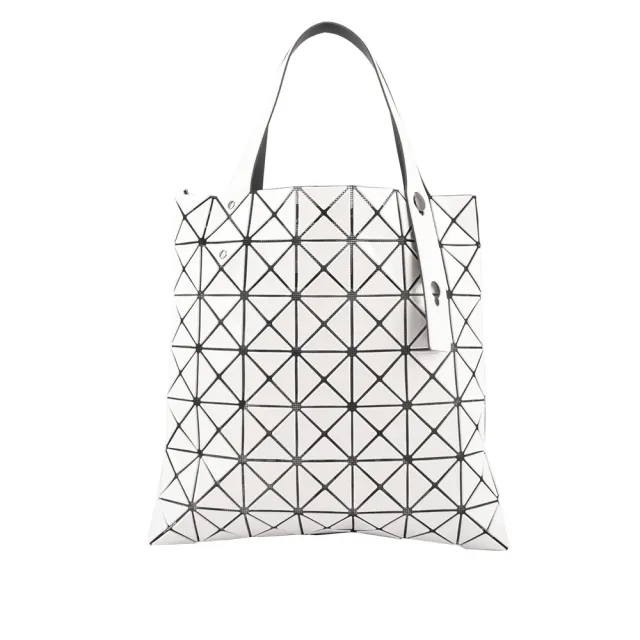 【ISSEY MIYAKE 三宅一生】BAO BAO PRISM 7X7 亮面手提包(白色)