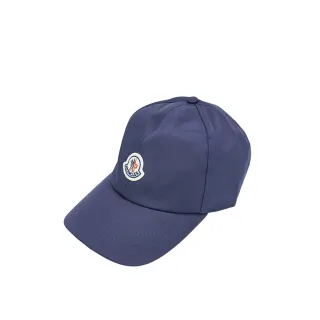 【MONCLER】品牌徽標緞面棒球帽(深藍)