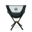 【CLIQ】官方直營 免組裝輕量鋁合金露營椅-經典黑(戶外折疊椅 月亮椅/ 釣魚 野餐 登山 野營 排隊適用)