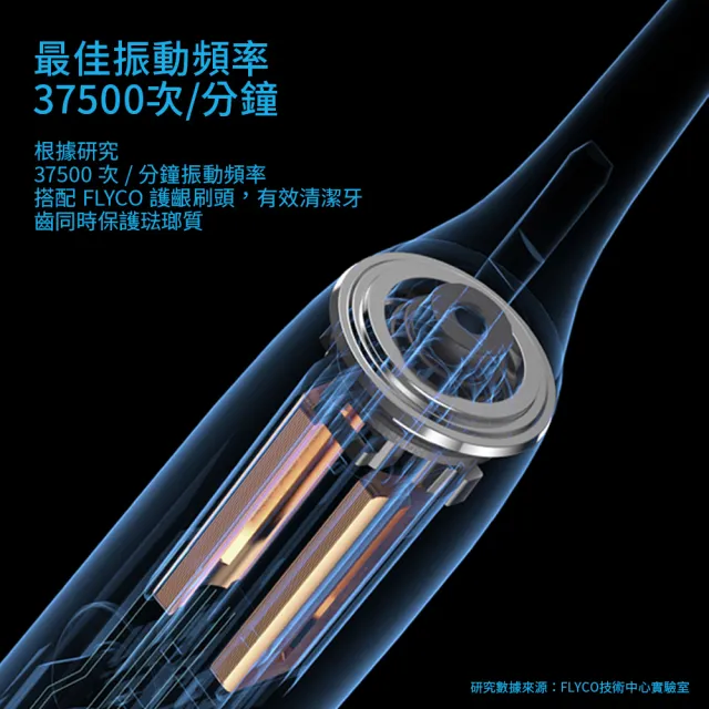 FLYCO 全方位潔淨音波電動牙刷 FT7105TW(2色可選/旅行盒/刷頭/無線充電座)