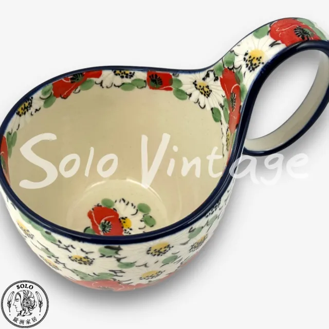 【SOLO 波蘭陶】波蘭製 CA 波蘭陶 400ML 手把碗 Q紅太后系列 CERAMIKA ARTYSTYCZNA