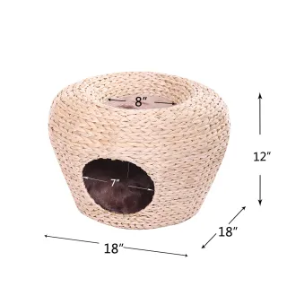 【Petpals】蒲草編織2用遊憩屋(貓跳台/貓窩/貓爬架/貓樹/貓咪跳台/貓抓柱)