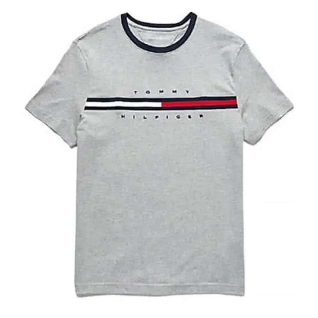 【Tommy Hilfiger】成人 刺繡 經典大LOGO一字短袖(男女可穿 多款挑選)