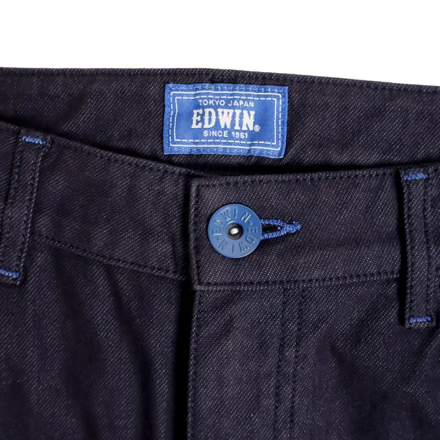 【EDWIN】男裝 加大碼 EDGE 棉彈力丹寧窄管直筒牛仔褲(原藍色)