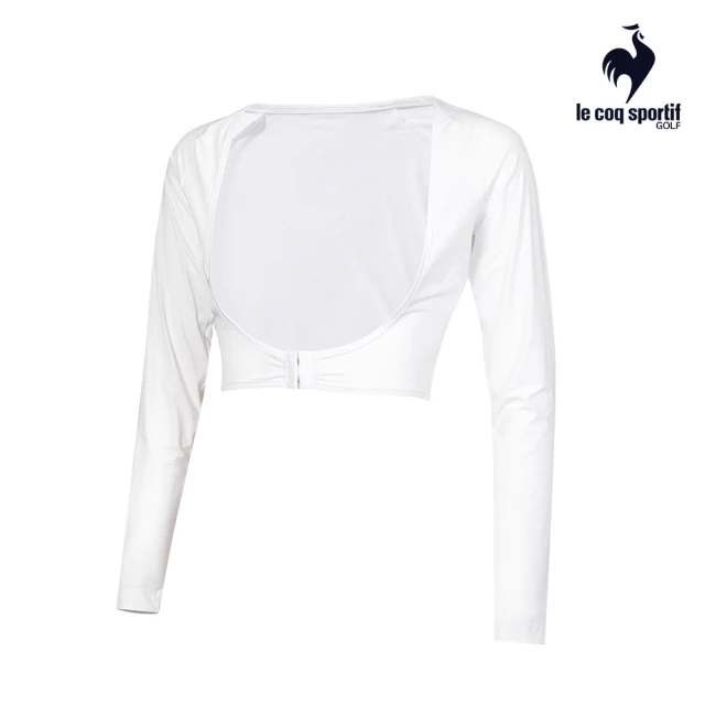 LE COQ SPORTIF 公雞 高爾夫系列 女款白色輕薄涼爽素面鉤釦式內搭衣 QLT2K133