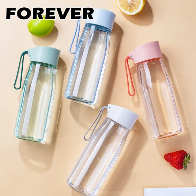 日本FOREVER 可提式簡約外出水壺650ml(買一送一)