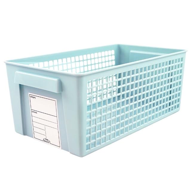 【GOOD LIFE 品好生活】日本製 多用途可書寫28.7x16.5cm小物收納籃（藍）(日本直送 均一價)