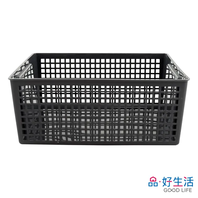 【GOOD LIFE 品好生活】日本製 多用途可書寫28.7x21.5cm小物收納籃（黑）(日本直送 均一價)