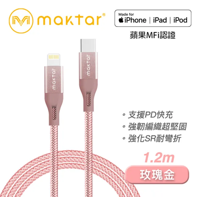 【Maktar】QubiiDuo USB-C備份豆腐＋CL傳輸充電線(玫瑰金)