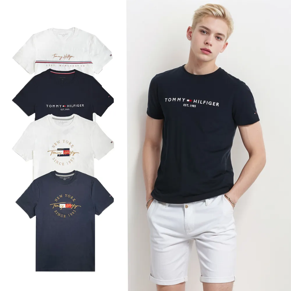 【Tommy Hilfiger】經典刺繡款 1985文字 多款多色 金字草寫(平輸品)