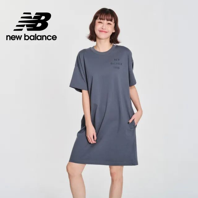 【NEW BALANCE】NB 圓領口袋短袖洋裝_WD41500GT_女性_深灰色(美版 版型偏大)