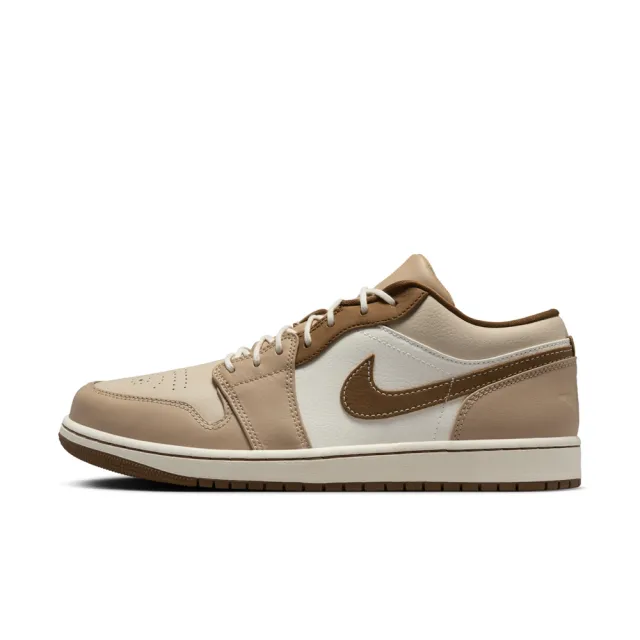 【NIKE 耐吉】運動鞋 休閒鞋 男鞋 AIR JORDAN 1 LOW SE Tan Brown 棕褐色 牛奶糖 雕花 AJ1(HF5753221)