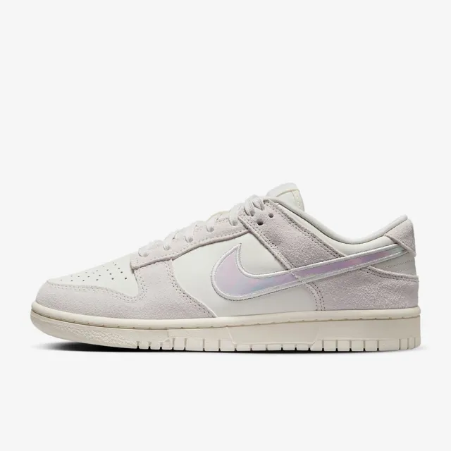 【NIKE 耐吉】運動鞋 休閒鞋 女鞋 W NIKE DUNK LOW Sail Iridescent Swoosh 米灰雷射 低筒(HF5074133)