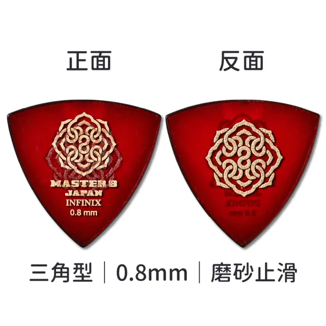 【Master8】INFINIX 磨砂防滑 TR三角型單片裝 -吉他匹克PICK - 日本製(獨家材料-INFINIX:三角單片裝)