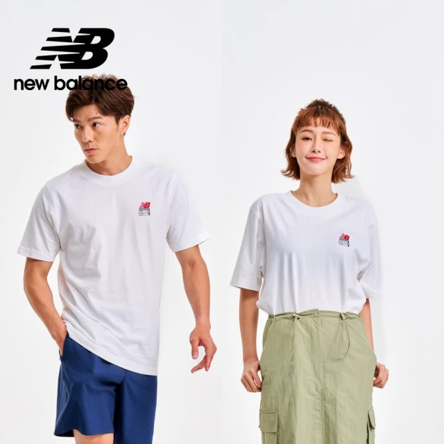 NEW BALANCE NB 書櫃插畫短袖上衣_MT41586WT_男性_白色(美版 版型偏大)