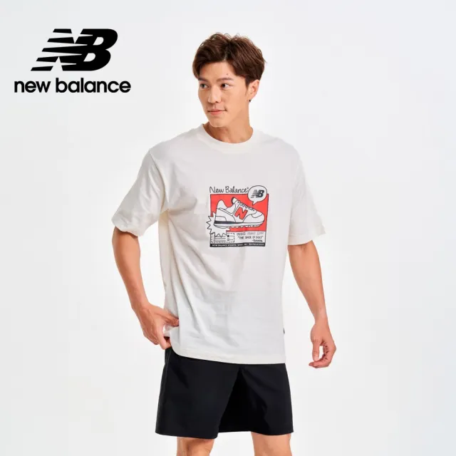 【NEW BALANCE】NB 棉質插畫短袖上衣_MT41593SST_男性_白色(美版 版型偏大)