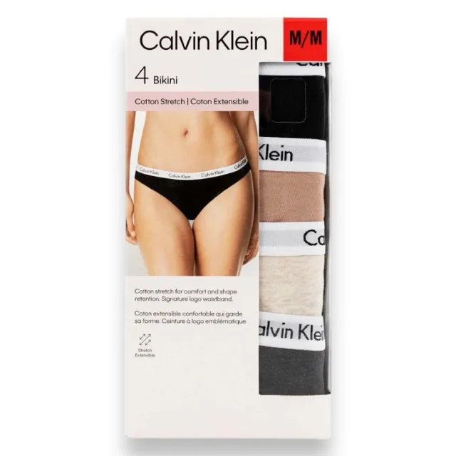 【Calvin Klein 凱文克萊】4件組 棉質 經典字母 女款 三角內褲(CK 內褲 CK內褲 CK女生內褲)