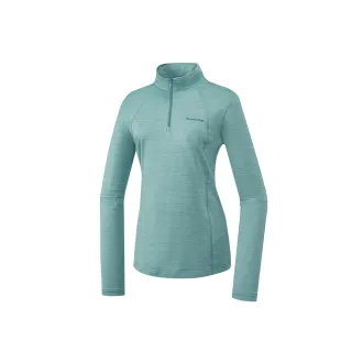 【Mountneer 山林】女膠原蛋白長袖排汗衣-碧綠-51P06-62(T恤/女裝/上衣/休閒上衣)