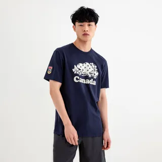【Roots】Roots 男裝- CANADA COOPER短袖T恤(軍藍色)