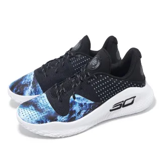 【UNDER ARMOUR】籃球鞋 Curry 4 Low Flotro DW 男鞋 黑 藍 Dark Water 咖哩 運動鞋(3028115001)
