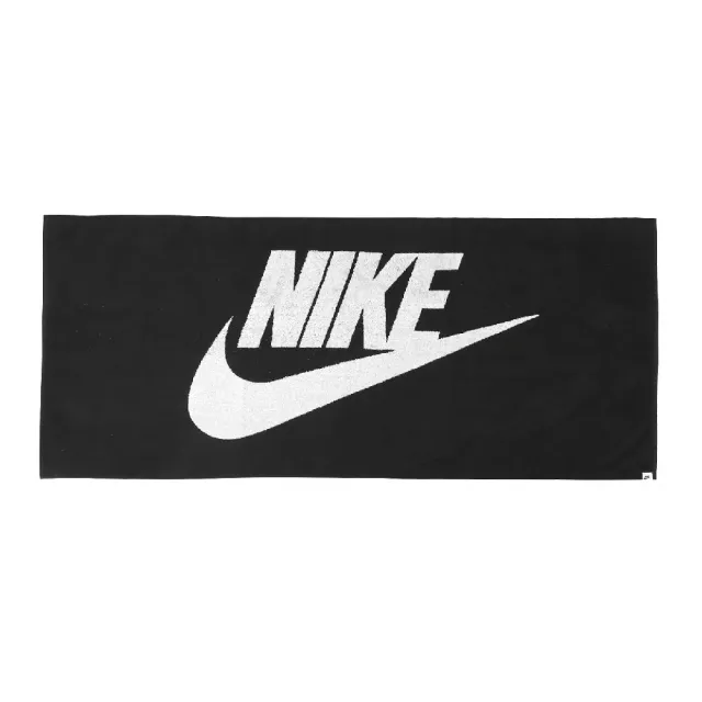 【NIKE 耐吉】海灘毛巾 Club Pool Towel 黑 白 純棉 吸水 運動毛巾 毛巾(N100974101-0OS)