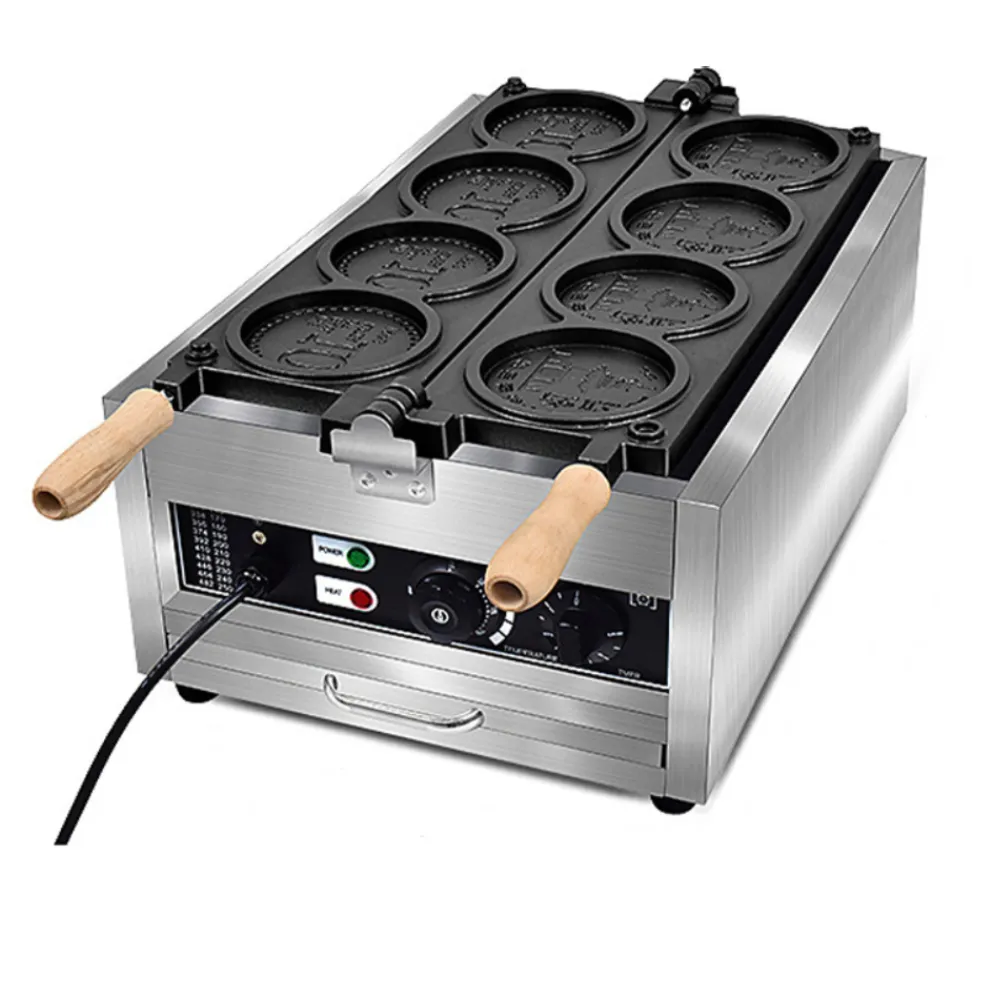 110V金錢幣燒機 三格 燒面包機 錢幣燒機 電熱面包機 芝士烤餅機 金幣餅機 蛋糕機(小吃機 燒餅機 雞蛋糕機)