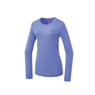 【Mountneer 山林】女透氣抗UV長袖上衣-藍紫-51P18-87(T恤/女裝/上衣/休閒上衣)