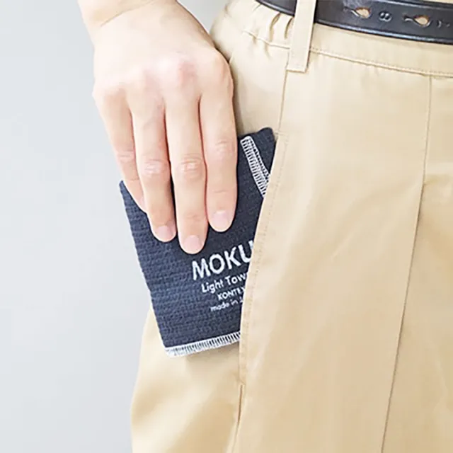 【KONTEX】原廠正貨 100%日本製 MOKU 系列輕薄速乾吸水小手帕(出門必備、輕薄透氣速乾) 28x28cm