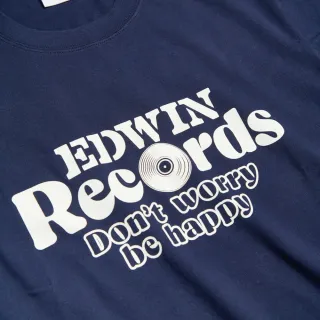 【EDWIN】男裝 外星人DJ短袖T恤(丈青色)