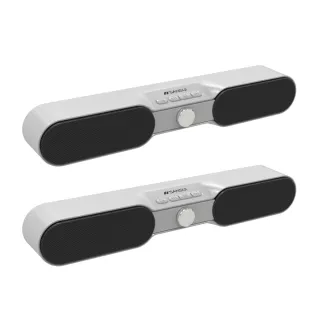 【SANSUI 山水】超值兩入組 真藍芽無線雙聲道低音 Soundbar 聲霸/家庭劇院(SN-R500)