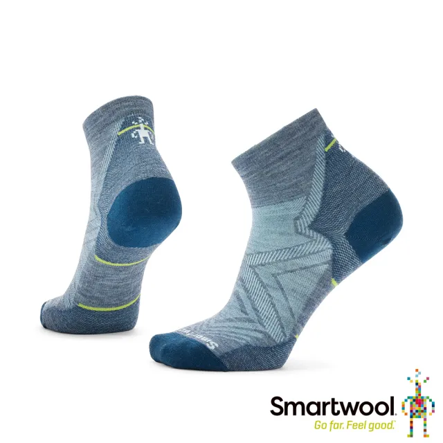 【SmartWool官方直營】女機能跑步超輕減震低筒襪 錫藍(美麗諾羊毛襪 跑襪 保暖襪 除臭襪)