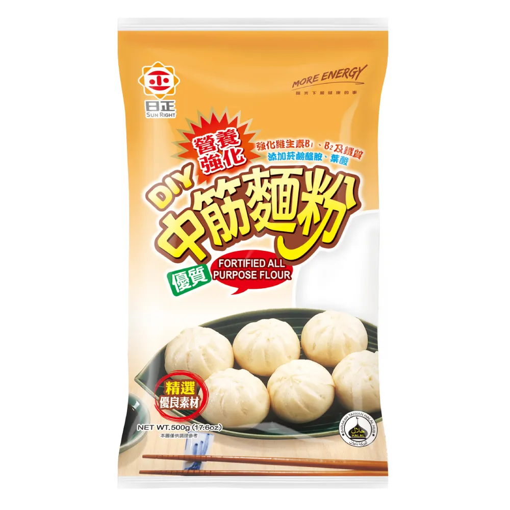 【日正食品】營養強化優質中筋麵粉500g