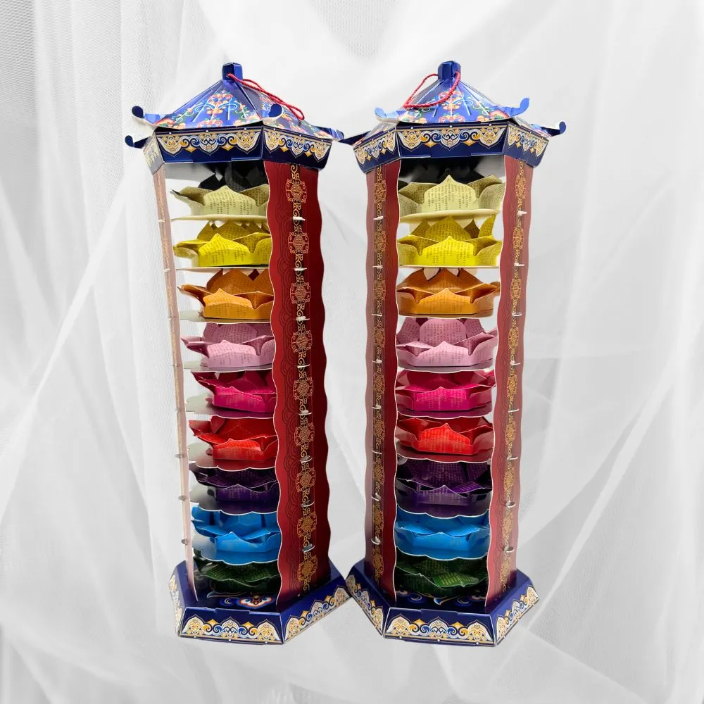 上芳香業】金紙紙紮用品九色蓮花塔九色往生咒靈堂(頭七百日對年往生者